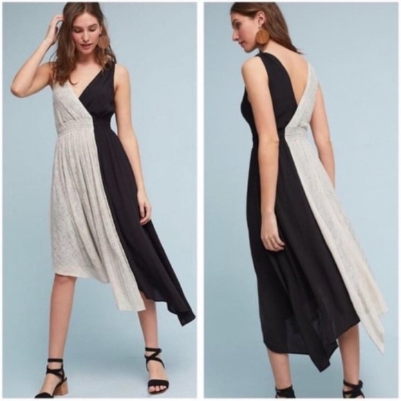 Maeve by Anthropologie Asymmetrical Two Tone Dress - Picture 1 of 6
